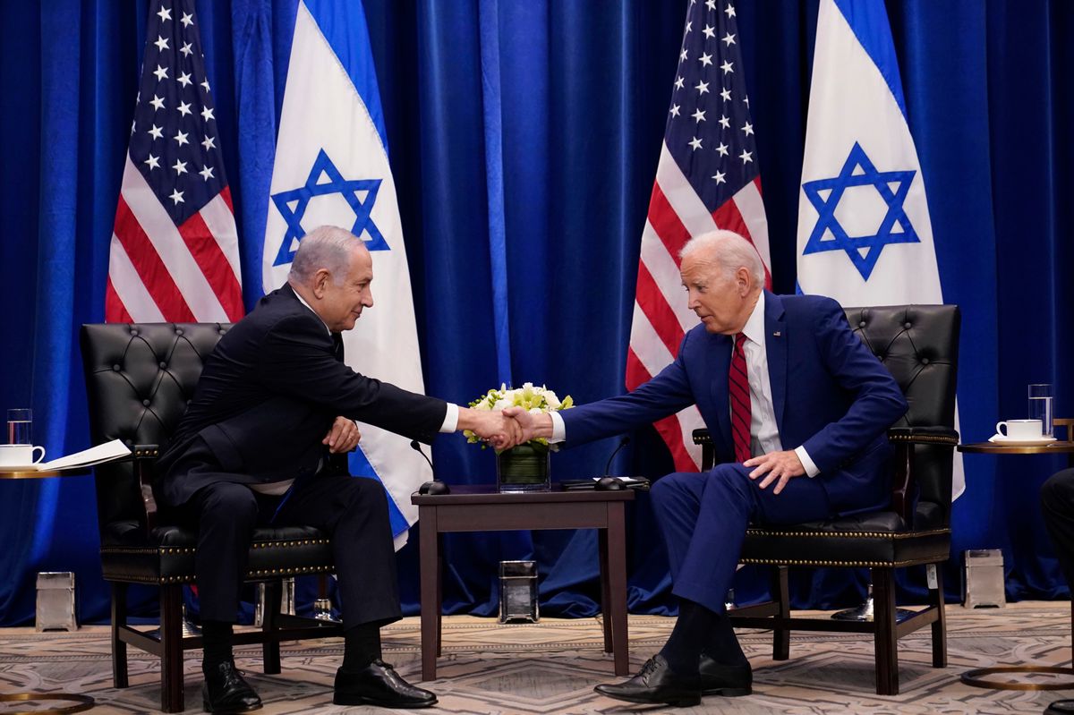 Noch vor dem Angriff der Hamas auf Israel, am 20. September, trafen sich der israelische Präsident Benjamin Netanyahu (links) und der US-amerikanische Präsident in New York.
