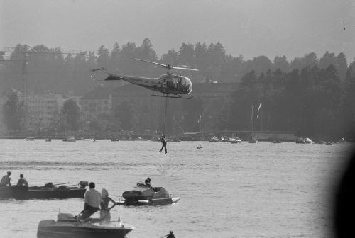 Waghalsige Stunts beim «Seenachtfest» 1966.
