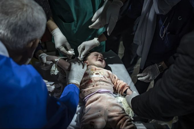 Gazastreifen Kinder Bomben Lungenentzündung
