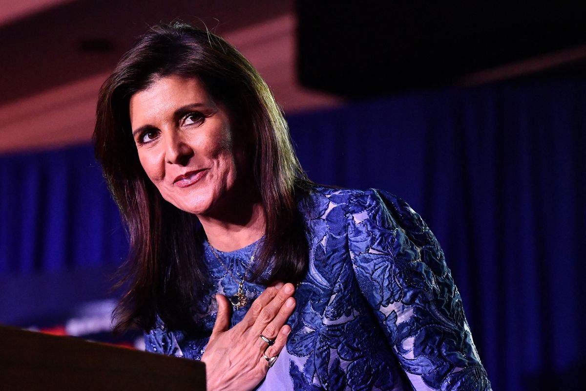 Das Rennen ist noch «längst nicht vorbei»: Präsidentschaftsbewerberin Nikki Haley in Concord, New Hampshire. 