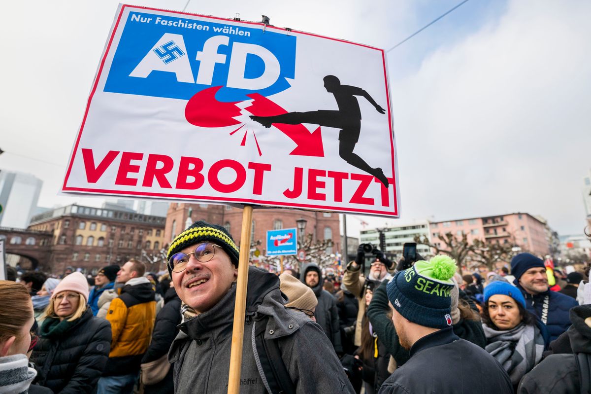 «Wir stehen als Demokraten gemeinsam auf gegen die Menschenfeinde dieses Landes»: Demonstration in Frankfurt gegen die AfD.