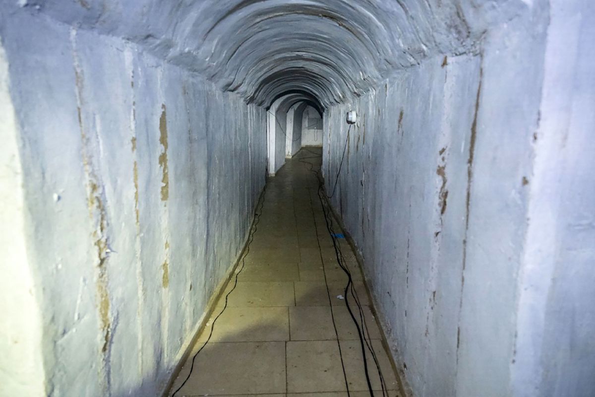 Gemäss israelischem Verteidigungsministerium sollen sich die Tunnel über eine Gesamtlänge von 500 Kilometer erstrecken. Im Bild: Aufnahme eines Tunnels vom 21. Januar 2024.