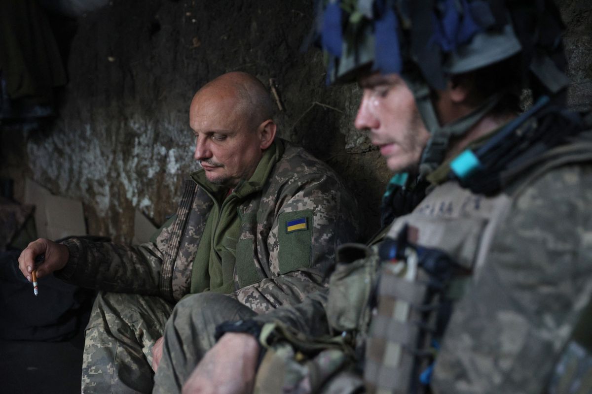 Erschöpft vom Kämpfen: Ukrainische Soldaten in der Region Donezk.