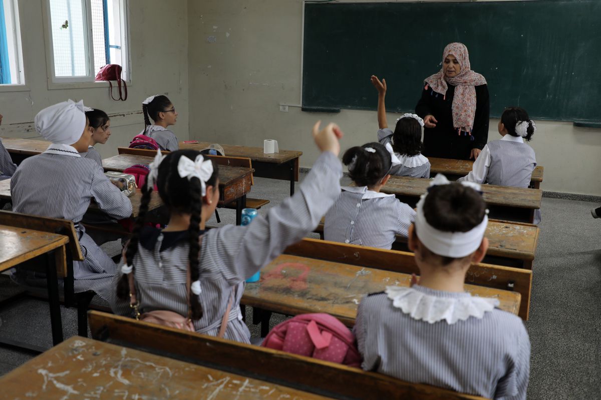 Schon länger im Fokus: UNRWA-Schulunterricht (August 2020). 