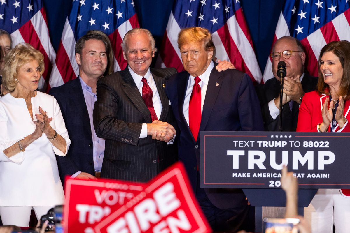 Glückwünsche vom Gouverneur: Henry McMaster gratuliert Donald Trump zum Sieg in South Carolina.