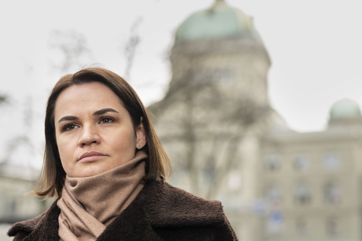 Am Dienstag möchte sie Vertreter von Parlament und EDA wieder einmal um mehr Schweizer Hilfe für die belarussische Opposition bitten: Swetlana Tichanowskaja im März 2021 in Bern.