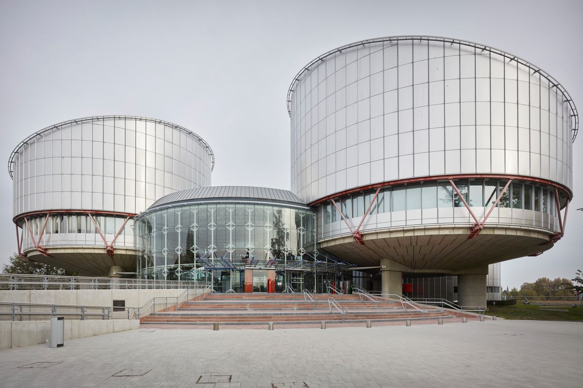 Das Gebäude des Europäischen Gerichtshofs für Menschenrechte in Strassburg. 