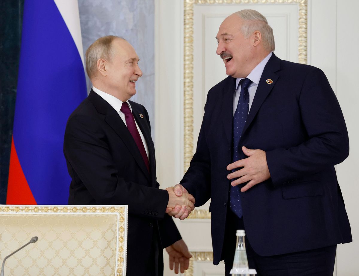 Diktatoren unter sich: Wladimir Putin und Alexander Lukaschenko Ende Januar 2024 in St. Petersburg. 