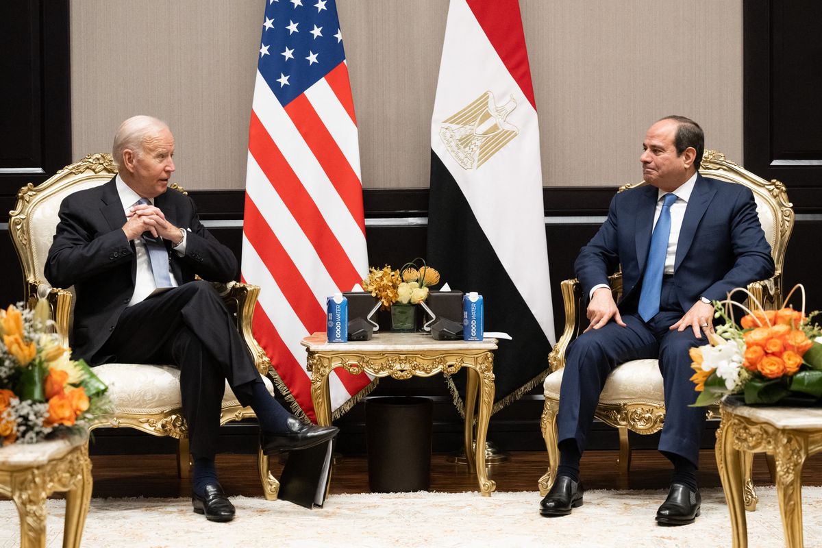 Abdel Fattah al-Sisi – hier 2022 mit Joe Biden bei der UNO-Klimakonferenz – wird in seiner Heimat tatsächlich «der Mexikaner» genannt.