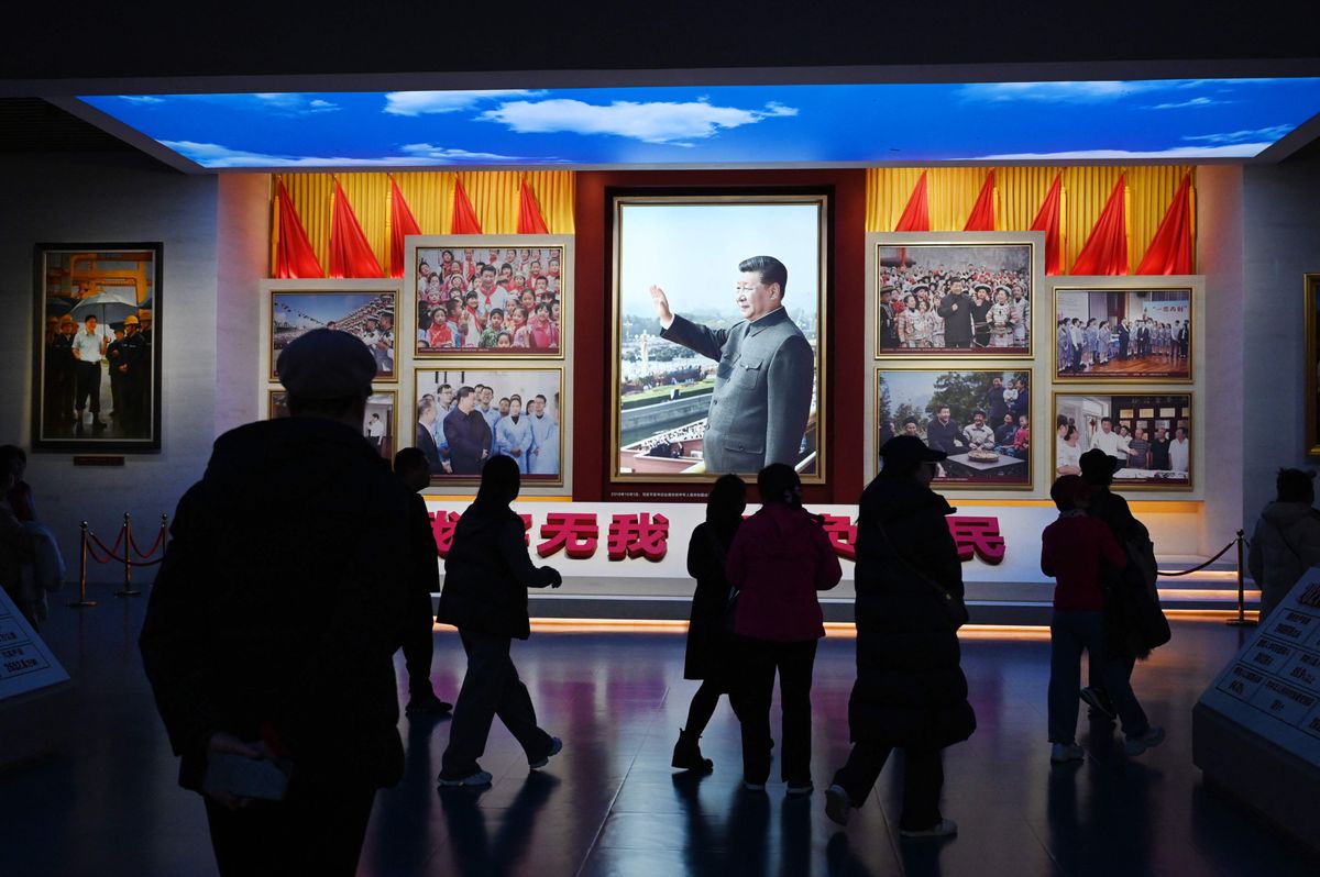 Ab Dienstag tagt der Nationale Volkskongress in Peking: Staatschef Xi Jinping im Museum der Kommunistischen Partei Chinas.