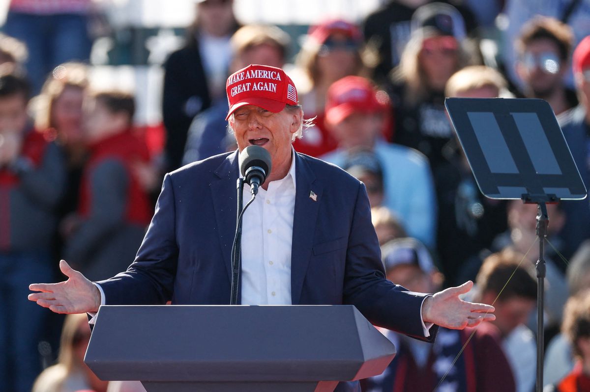 Erfolge auf politischem Parkett, Rückschläge in juristischen Angelegenheiten: Donald Trump bei seiner Wahlkampfveranstaltung in Vandalia (Ohio).