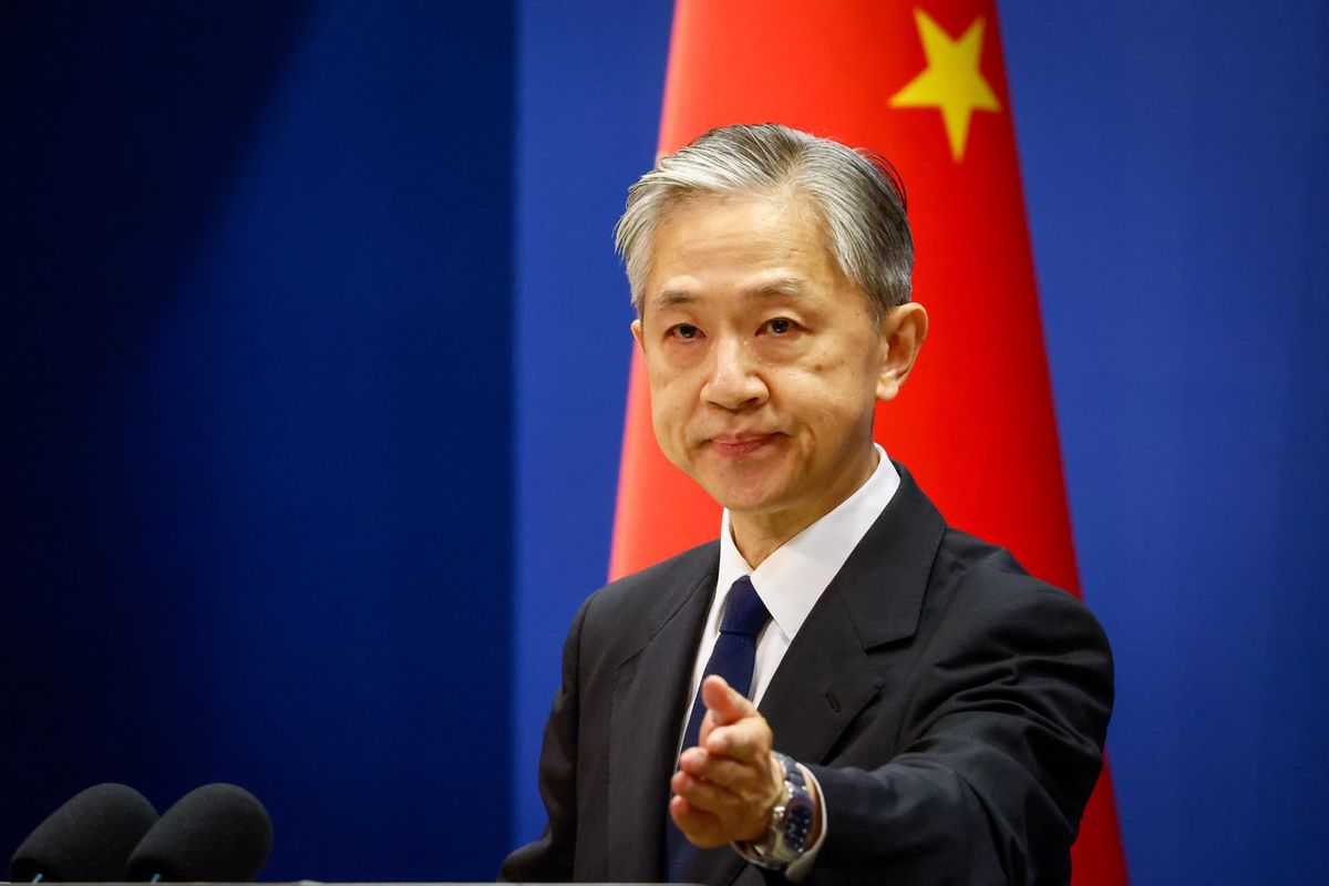 Deutliche Kritik an den USA: Wang Wenbin, Sprecher des chinesischen Aussenministeriums.