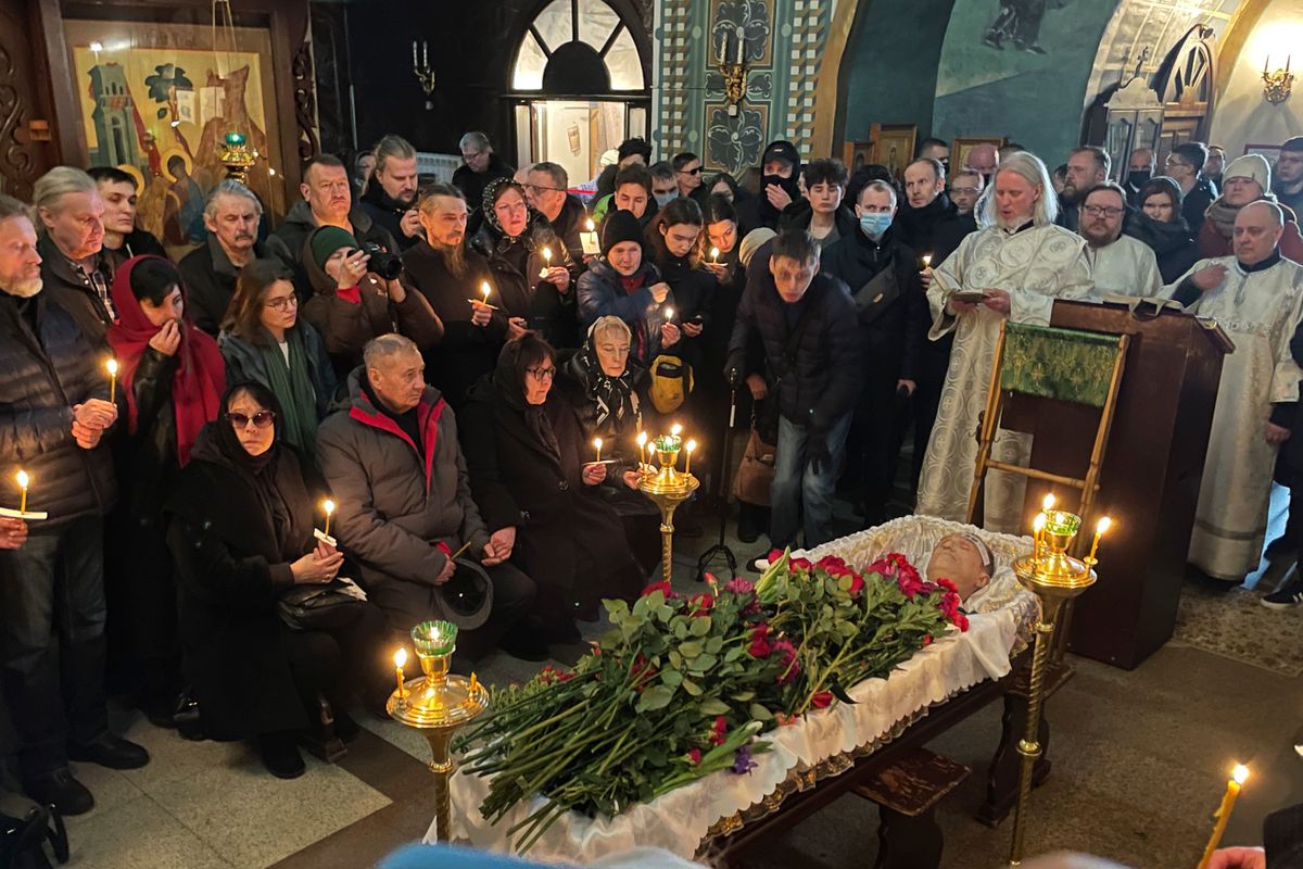 Angehörige und Freunde nahmen in einer Kirche in Moskau Abschied von Alexei Nawalny. 
