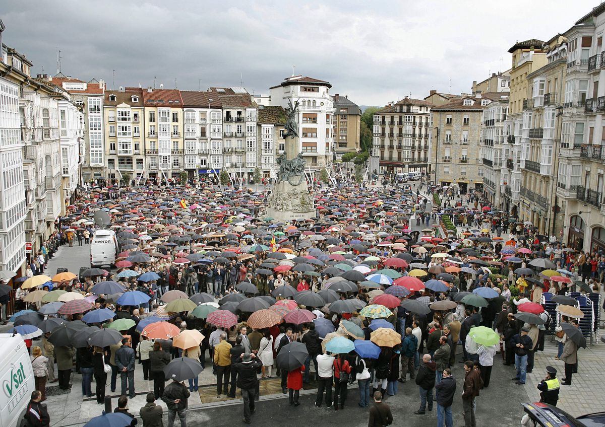 Der Gewalt müde: Protestdemonstration im Baskenland nach einem ETA-Anschlag 2008.