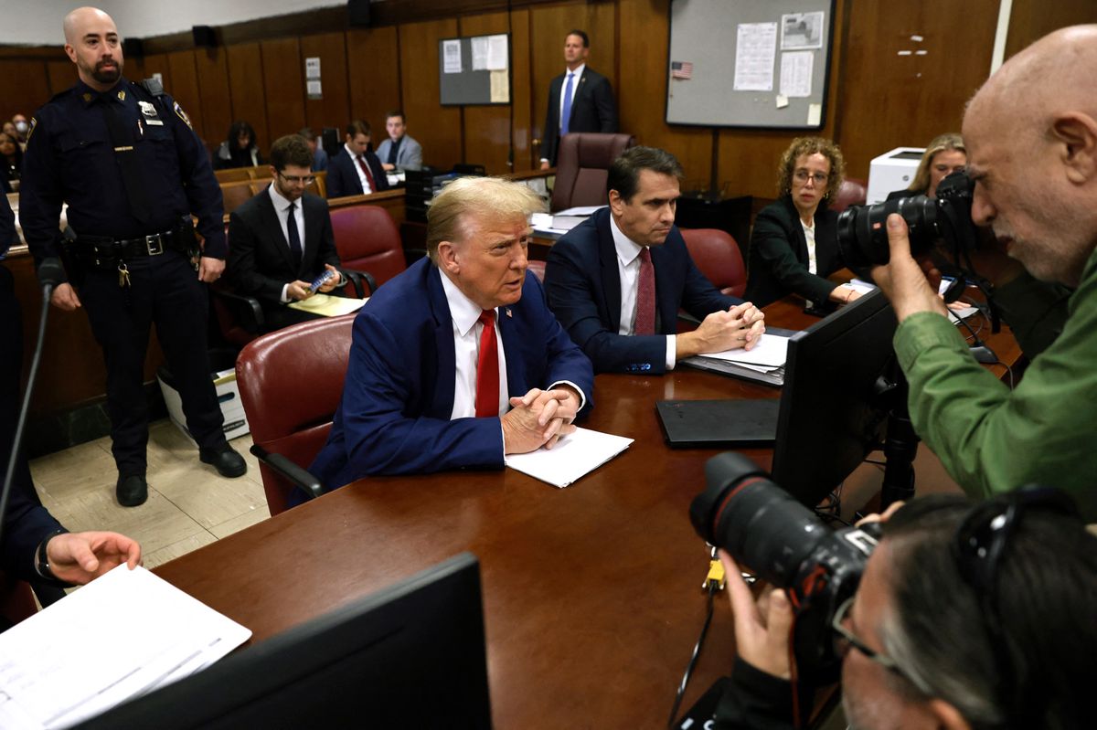 Erster Strafprozess gegen einen Ex-Präsidenten der USA: Donald Trump vor Gericht in New York.