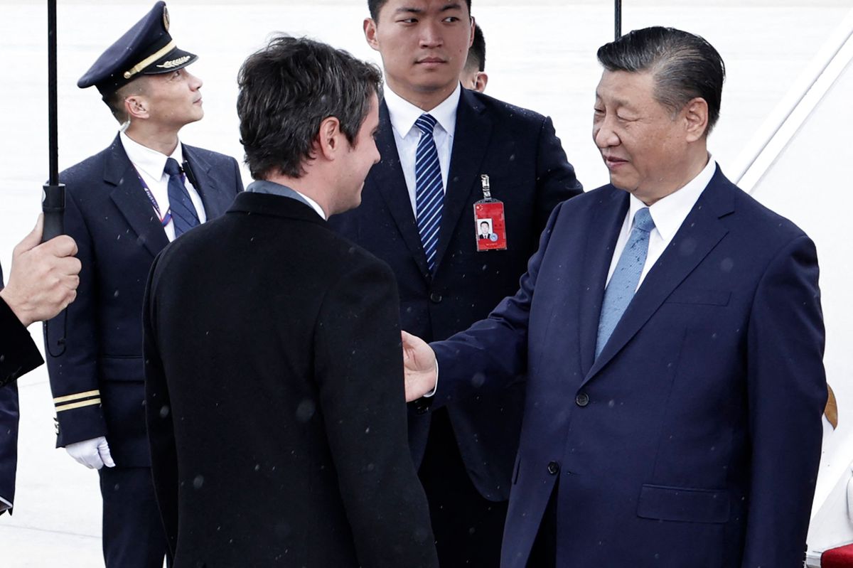 Der chinesische Staatschef Xi Jinping bei der Ankunft in Paris am Sonntag, 5. Mai 2024.